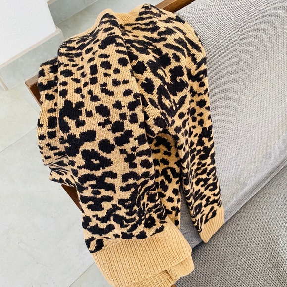 Leopard Animal Knit Sweater - XXS Petite - Picture 5 of 6